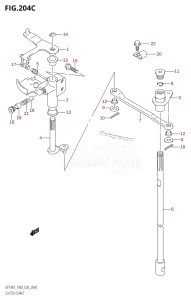 DF140Z From 14001Z-780001 (E03)  2007 drawing CLUTCH SHAFT (K6,K7,K8,K9,K10,011)