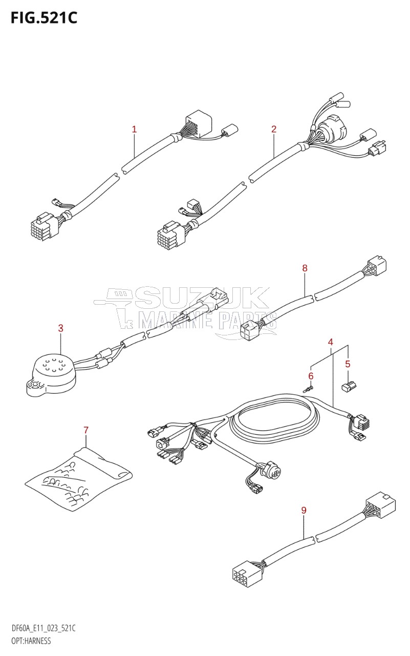 OPT:HARNESS ((DF40A,DF40AST,DF50A,DF60A,DF50AVT,DF60AVT,DF40ASVT):023)