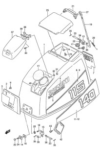 DT 140 drawing Engine Cover (1986 to 1987)