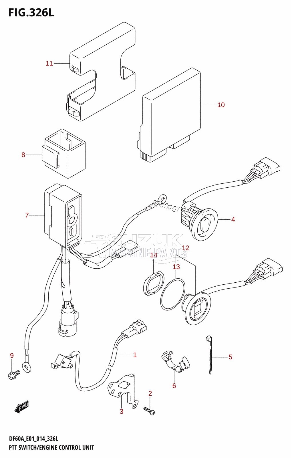 PTT SWITCH /​ ENGINE CONTROL UNIT (DF60ATH:E01)