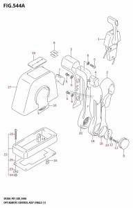 DF20A From 02002F-040001 (P01 P40)  2020 drawing OPT:REMOTE CONTROL ASSY SINGLE (1) (DF9.9B,DF9.9BR,DF9.9BT,DF15A)