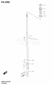 DF50A From 05003F-810001 (E01)  2018 drawing CLUTCH ROD (DF60ATH:E01,DF60ATH:E40)