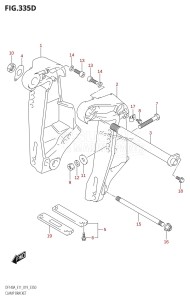 DF115AST From 11504F-910001 (E03)  2019 drawing CLAMP BRACKET (DF140AT:E11,DF140AZ:E11)