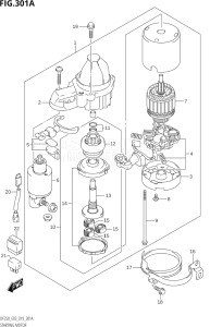 22503F-910001 (2019) 225hp E03-USA (DF225T) DF225T drawing STARTING MOTOR