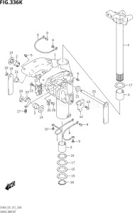 04003F-210001 (2012) 40hp E01-Gen. Export 1 (DF40AQH  DF40AT) DF40A drawing SWIVEL BRACKET (DF60ATH:E01)