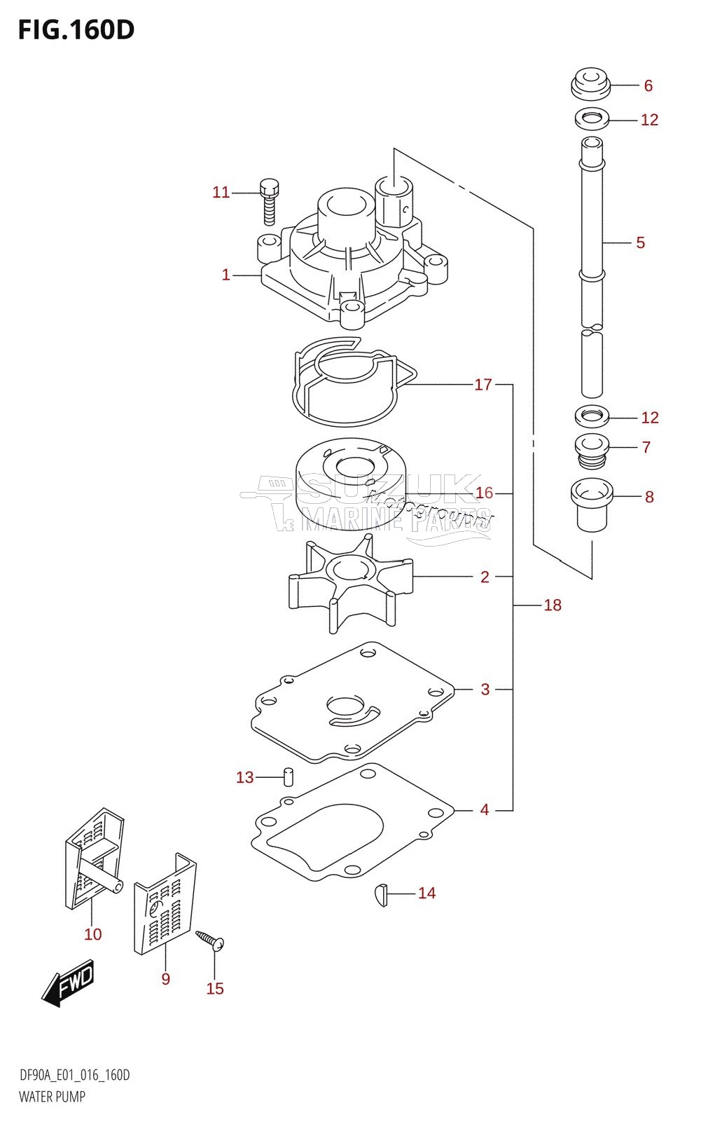 WATER PUMP (DF70ATH:E40)