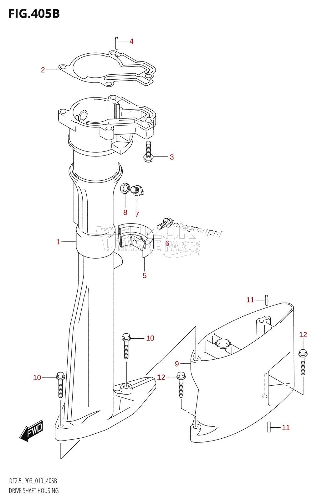 DRIVE SHAFT HOUSING (L-TRANSOM)