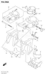 00252F-140001 (2021) 2.5hp P01-Gen. Export 1 (DF2.5) DF2.5 drawing SWIVEL BRACKET