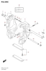 DF100B From 10004F-140001 (E01 E40)  2021 drawing CLAMP BRACKET (DF90AWQH)