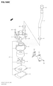 15002Z-310001 (2013) 150hp E01 E40-Gen. Export 1 - Costa Rica (DF150Z) DF150Z drawing WATER PUMP (DF150Z:E01)