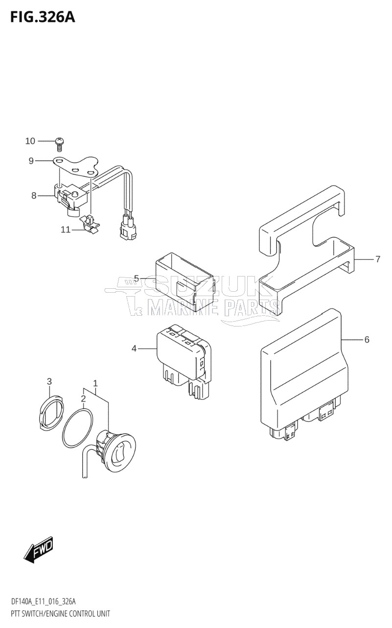 PTT SWITCH / ENGINE CONTROL UNIT (DF100AT:E11)