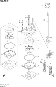 05003F-310001 (2013) 50hp E01-Gen. Export 1 (DF50A  DF50ATH) DF50A drawing WATER PUMP (DF60A:E40)