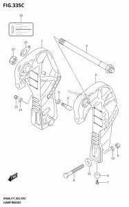 DF40AQH From 04003F-440001 (E01 - E11 - E34)  2024 drawing CLAMP BRACKET (DF40AQH)