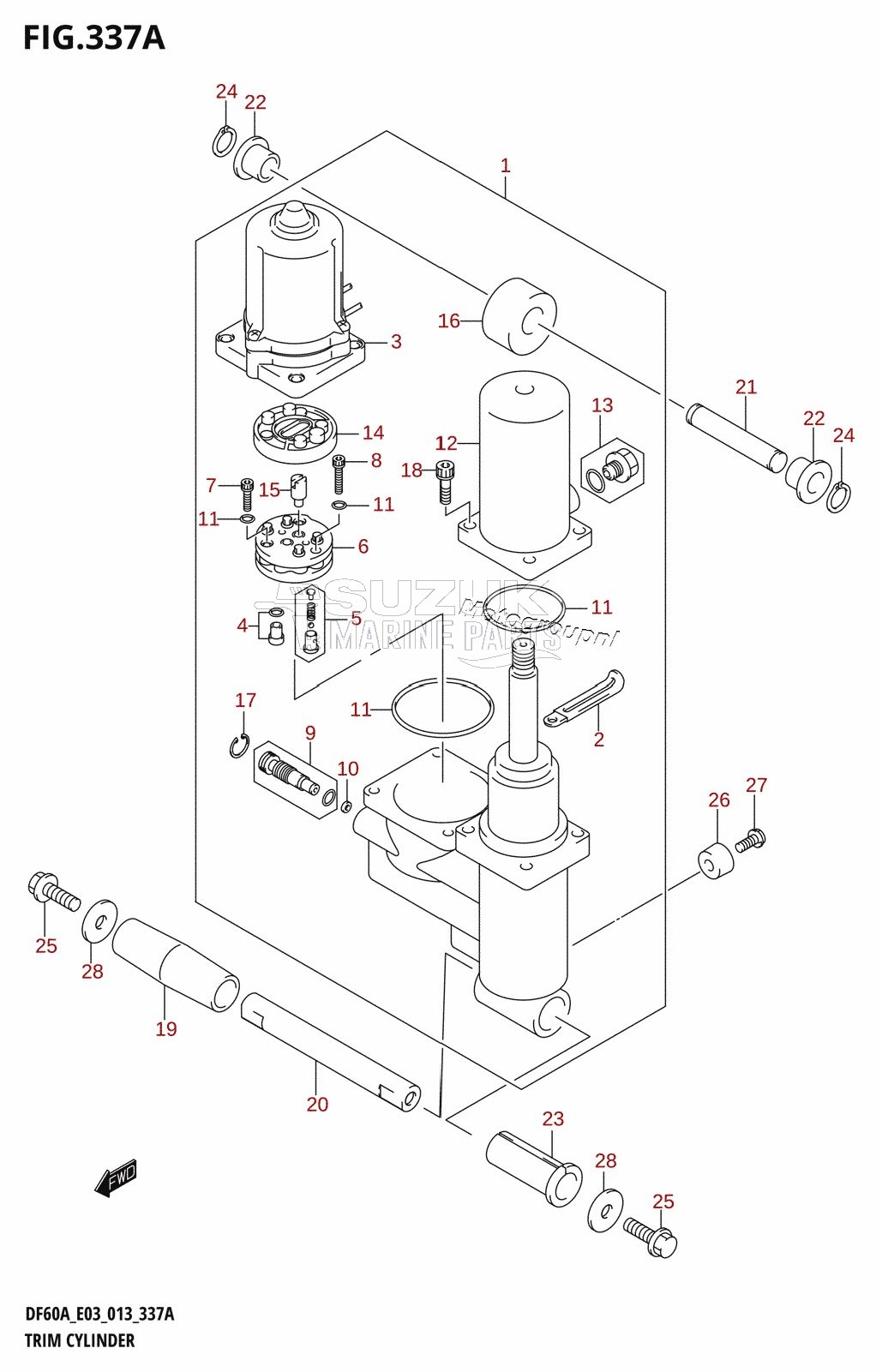 TRIM CYLINDER (DF40A:E03)