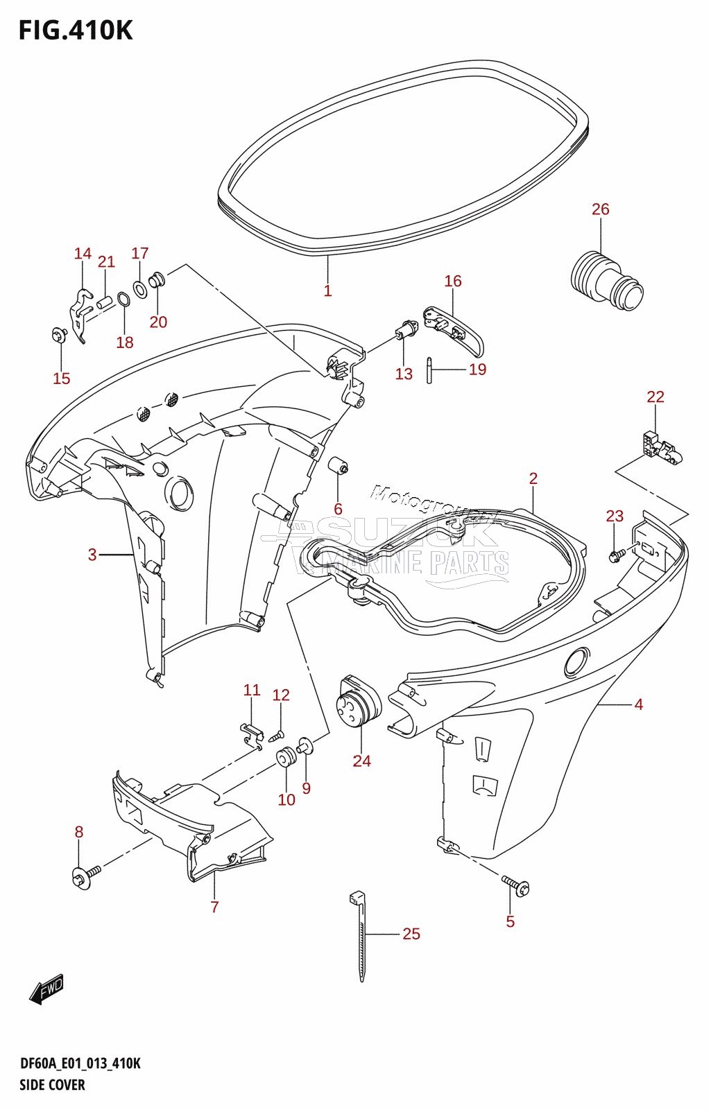 SIDE COVER (DF60AQH:E40)