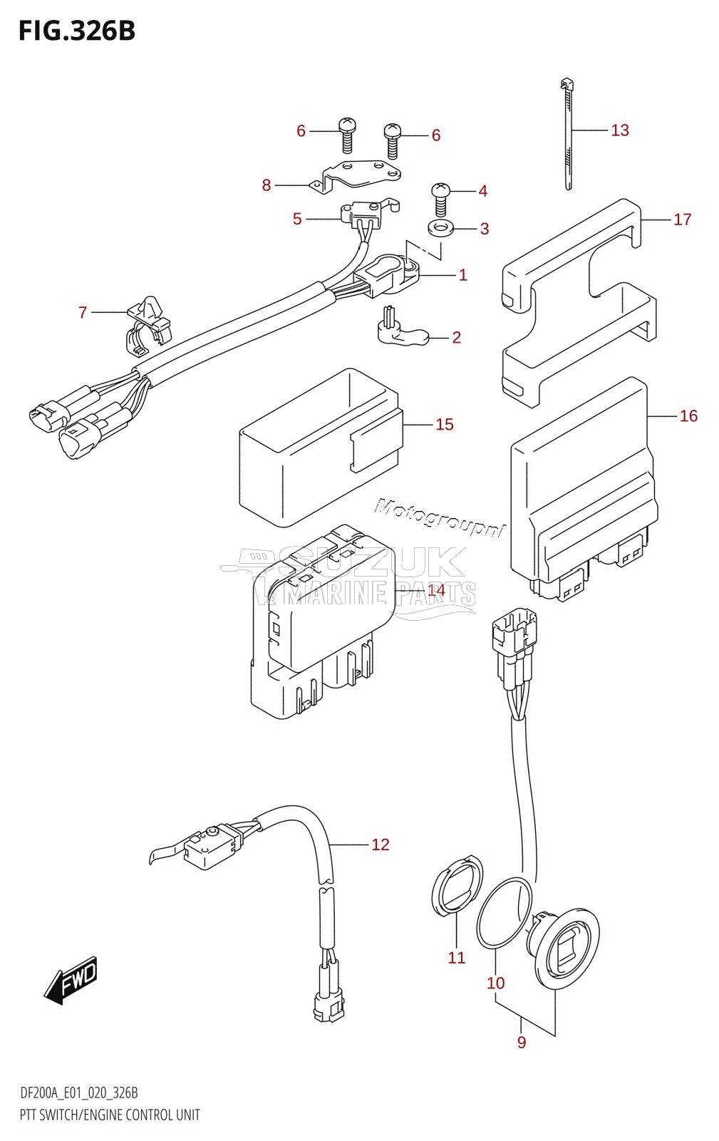 PTT SWITCH /​ ENGINE CONTROL UNIT (DF175AT,DF175AZ)