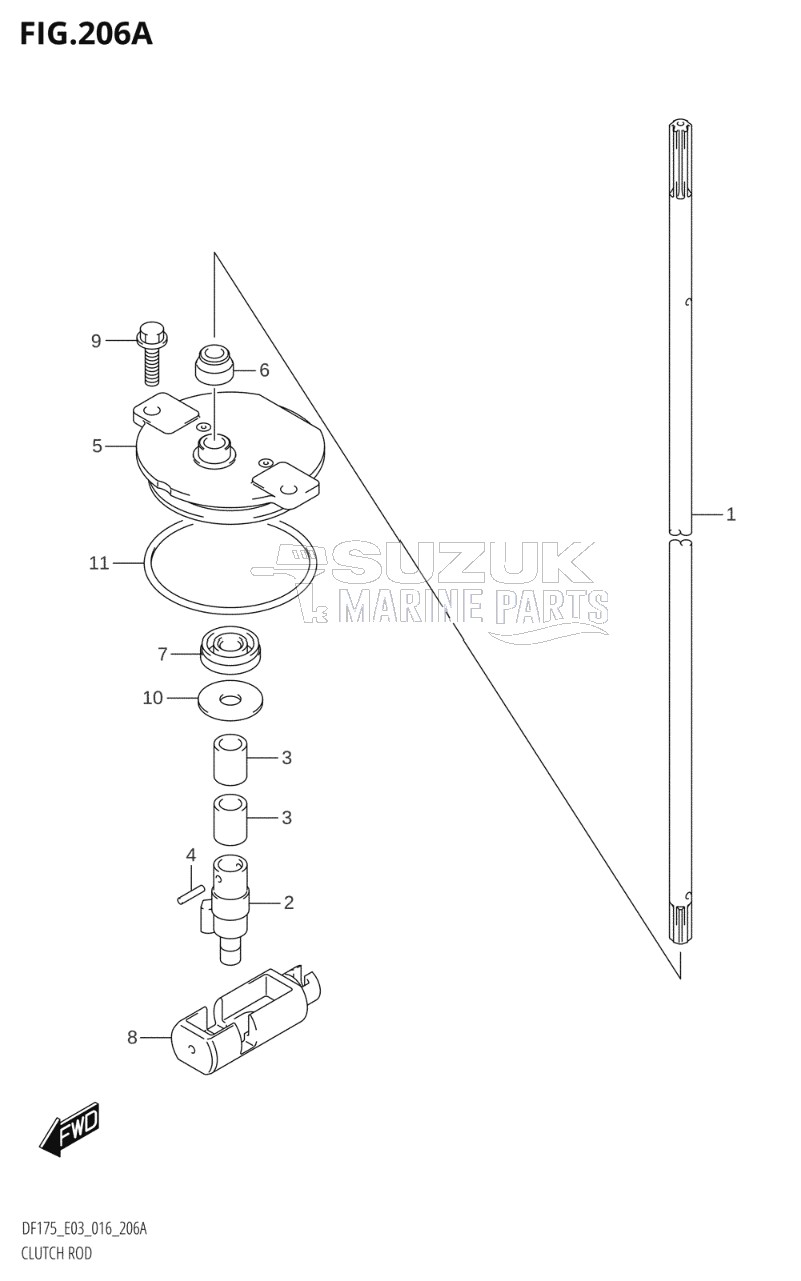 CLUTCH ROD (DF150T:E03)