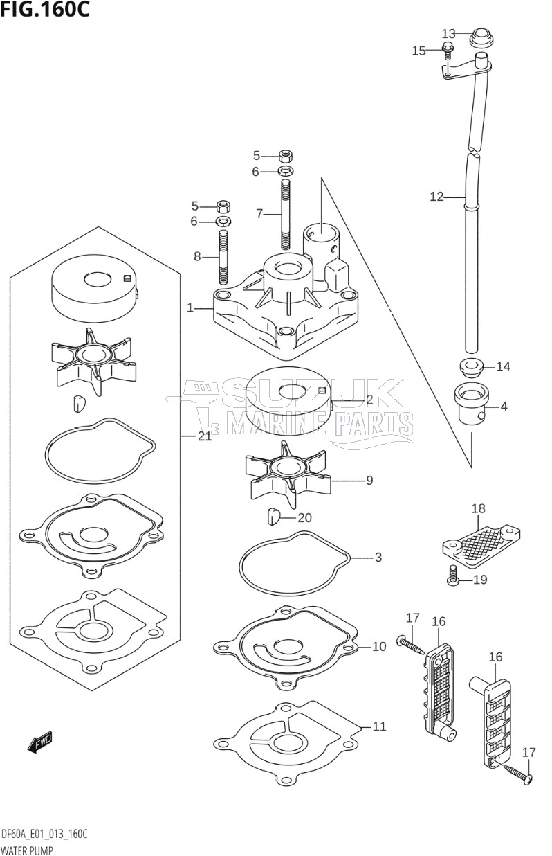 WATER PUMP (DF40AST:E34)