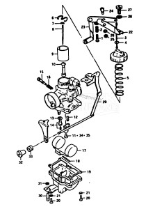 DT9 From F-10001 ()  1985 drawing CARBURETOR (DT9)