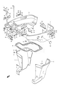 Outboard DF 225 drawing Side Cover