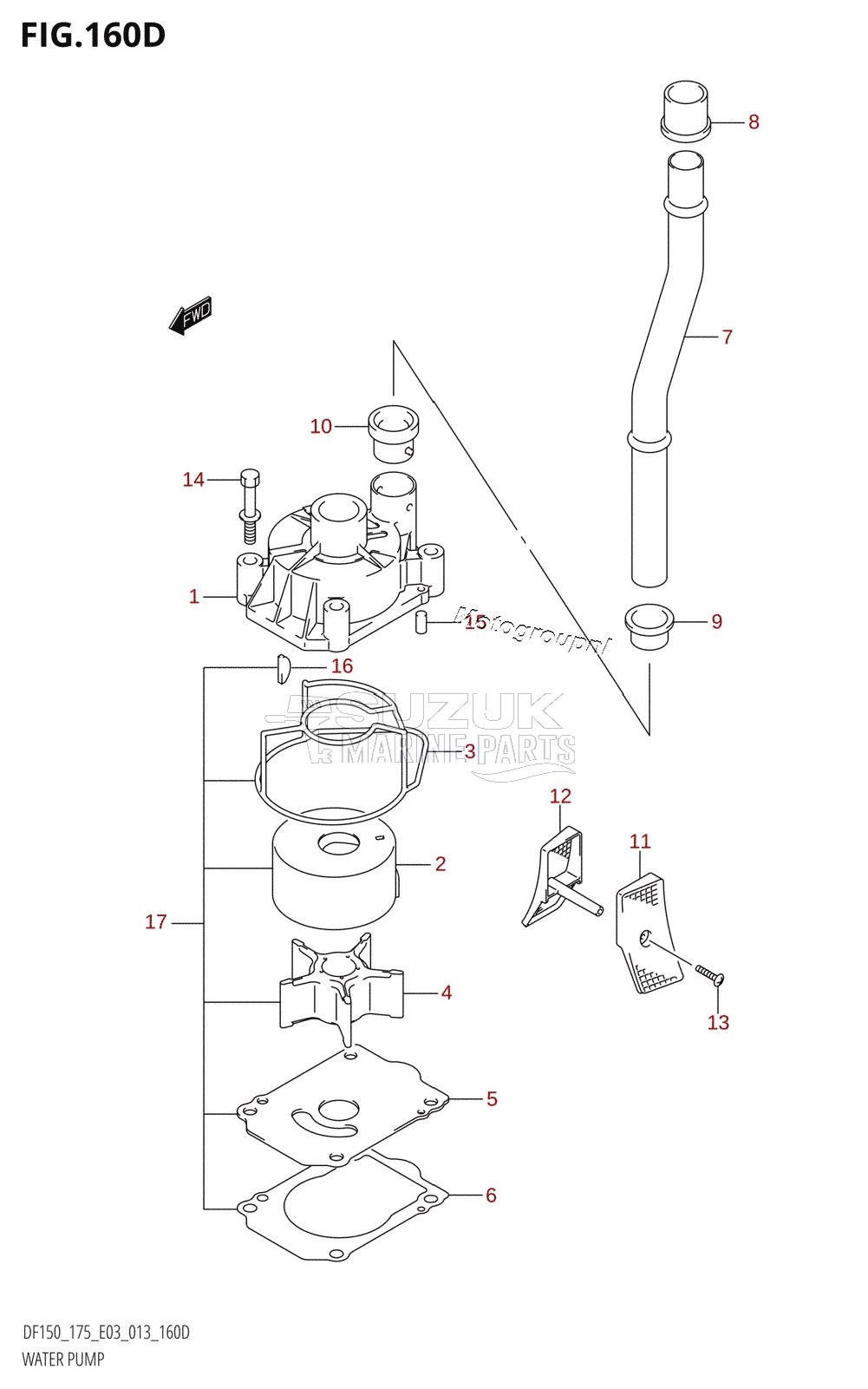 WATER PUMP (DF175Z:E03)