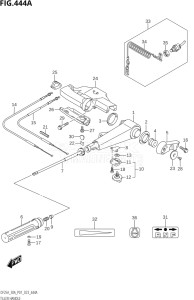 02504F-340001 (2023) 25hp P01-Gen. Export 1 (DF25A    DF25AT    DF25ATH    DT25K) DF25A drawing TILLER HANDLE (DF25A,DF30AQ)