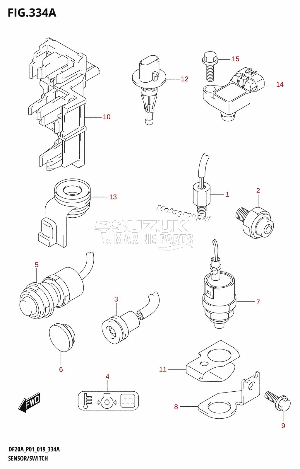 SENSOR /​ SWITCH (DF9.9B,DF15A,DF20A:P01)