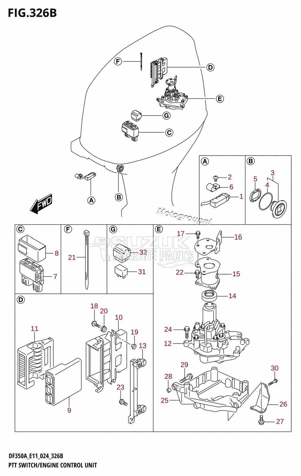 PTT SWITCH /​ ENGINE CONTROL UNIT