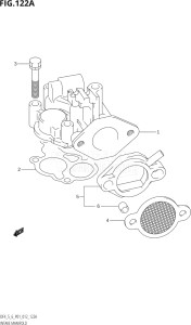 00502F-210001 (2012) 5hp P01-Gen. Export 1 (DF5) DF5 drawing INTAKE MANIFOLD (DF4:P01)