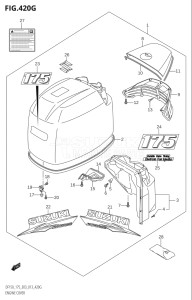 15002Z-310001 (2013) 150hp E03-USA (DF150Z) DF150Z drawing ENGINE COVER (DF175Z:E03)