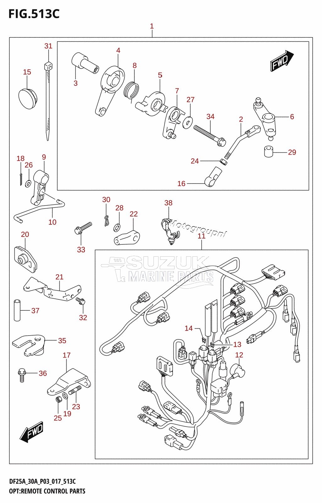 OPT:REMOTE CONTROL PARTS (DF25AQ:P03)