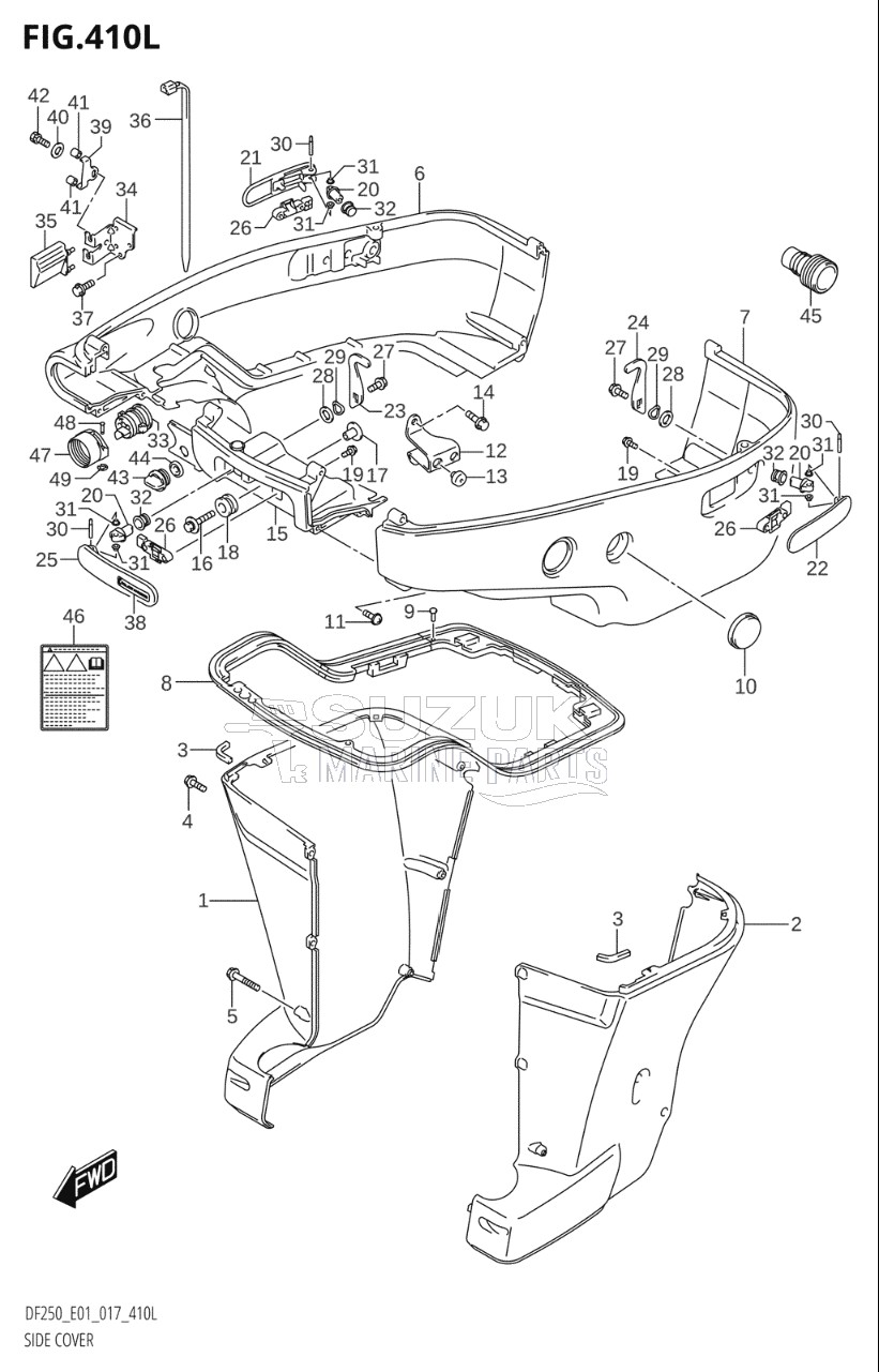 SIDE COVER (DF250Z:E01:(X-TRANSOM,XX-TRANSOM))