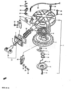 DT25 From 02503-405316-407354 ()  1984 drawing RECOIL STARTER