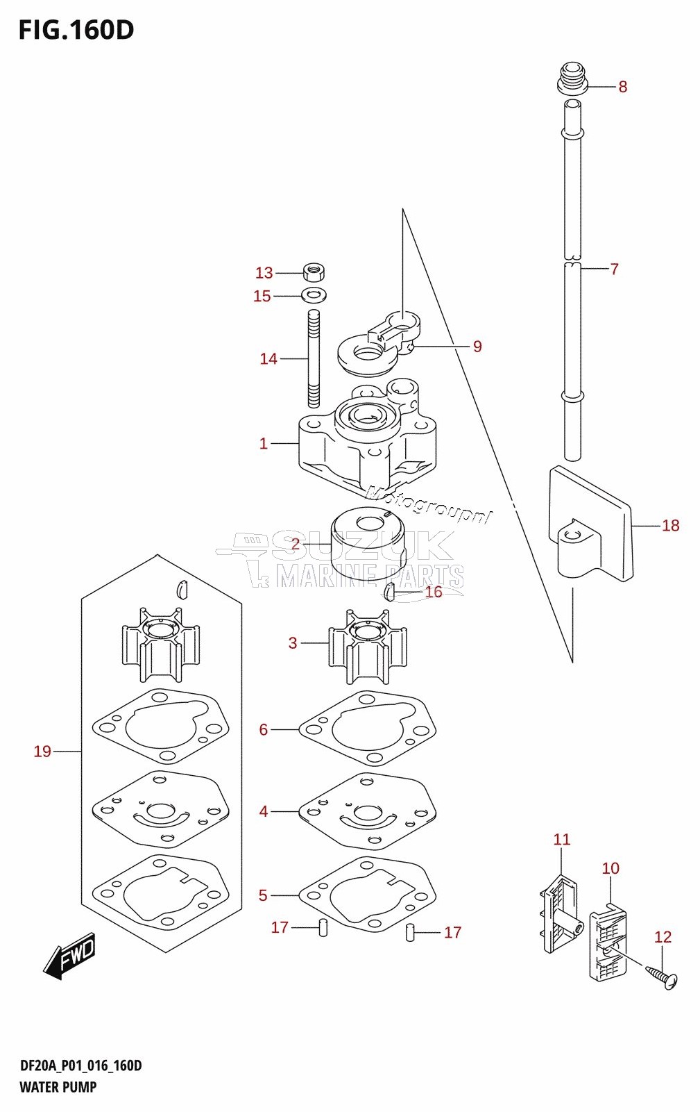 WATER PUMP (DF15A:P01)