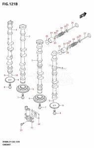 DF250A From 25003P-140001 (E11 E40)  2021 drawing CAMSHAFT (DF300A:(022,023))