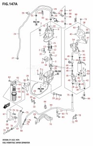 DF350A From 35001F-140001 (E11)  2021 drawing FUEL PUMP /​ FUEL VAPOR SEPARATOR (E01,E03,E11)