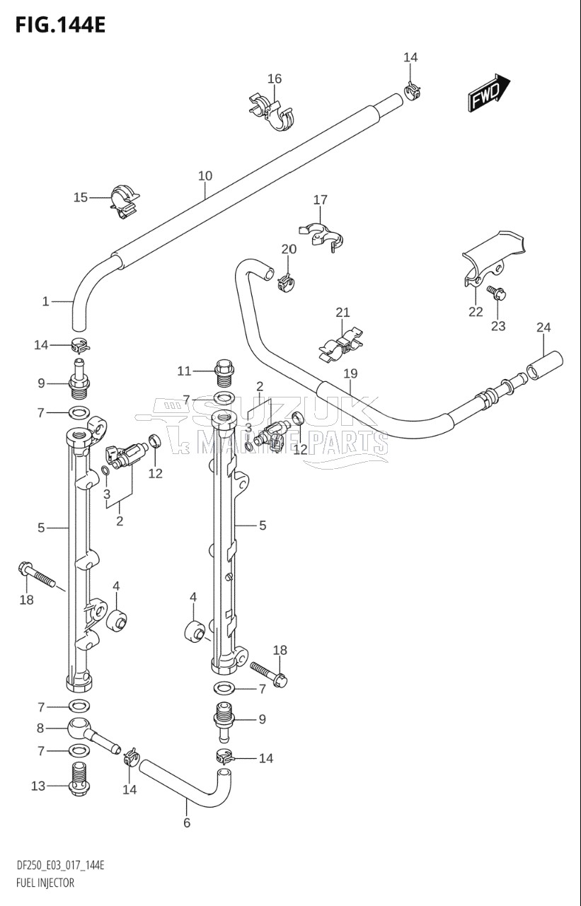 FUEL INJECTOR (DF250T:E03)