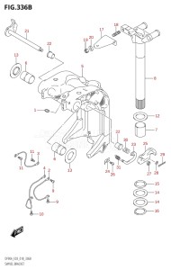 08002F-810001 (2018) 80hp E03-USA (DF80AT) DF80A drawing SWIVEL BRACKET (DF80A)