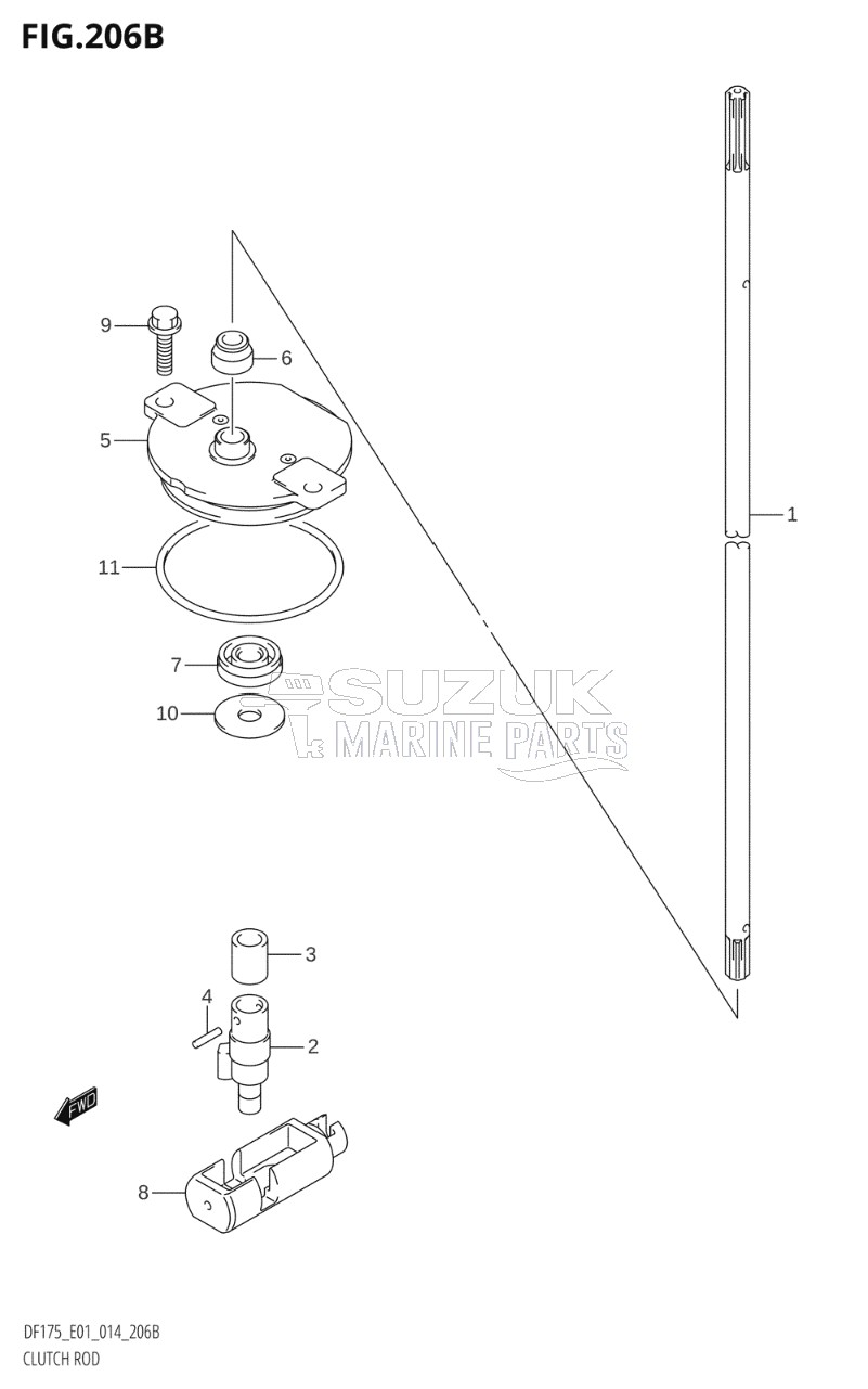 CLUTCH ROD (DF150T:E40)