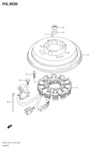 00994F-910001 (2019) 9.9hp P01-Gen. Export 1 (DF9.9A  DF9.9AR) DF9.9A drawing MAGNETO (DF9.9AR:P01)