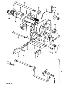 DT25 From 02503-405316-407354 ()  1984 drawing CLAMP BRACKET