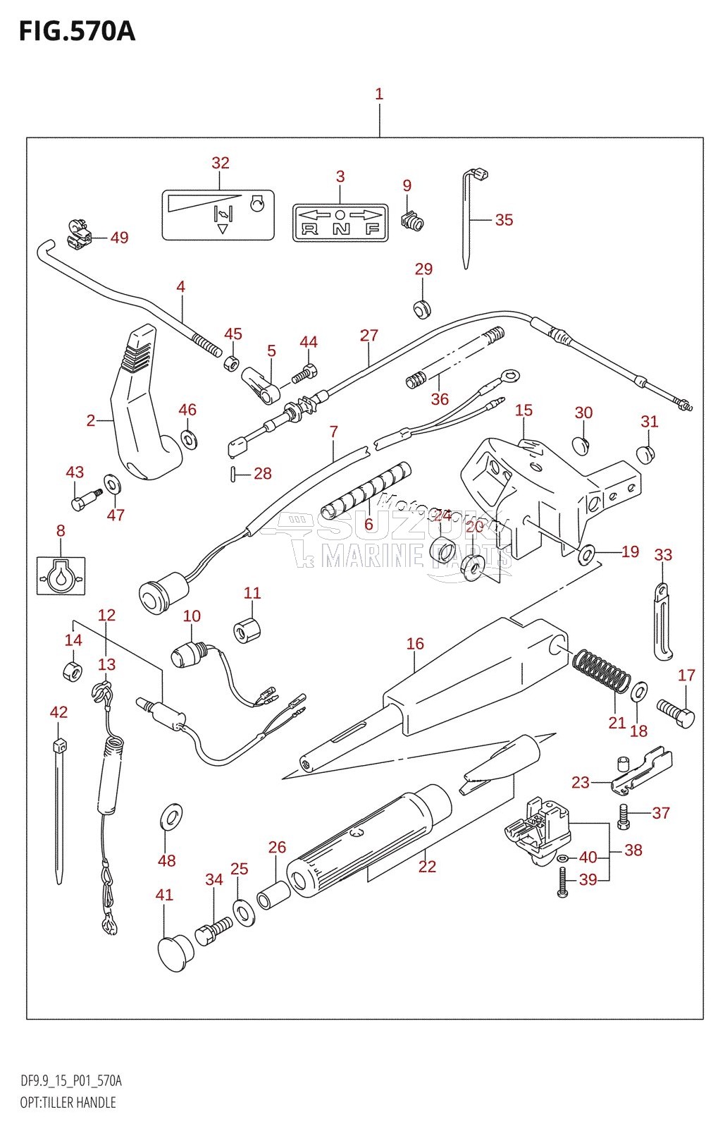 OPT:TILLER HANDLE (K4)