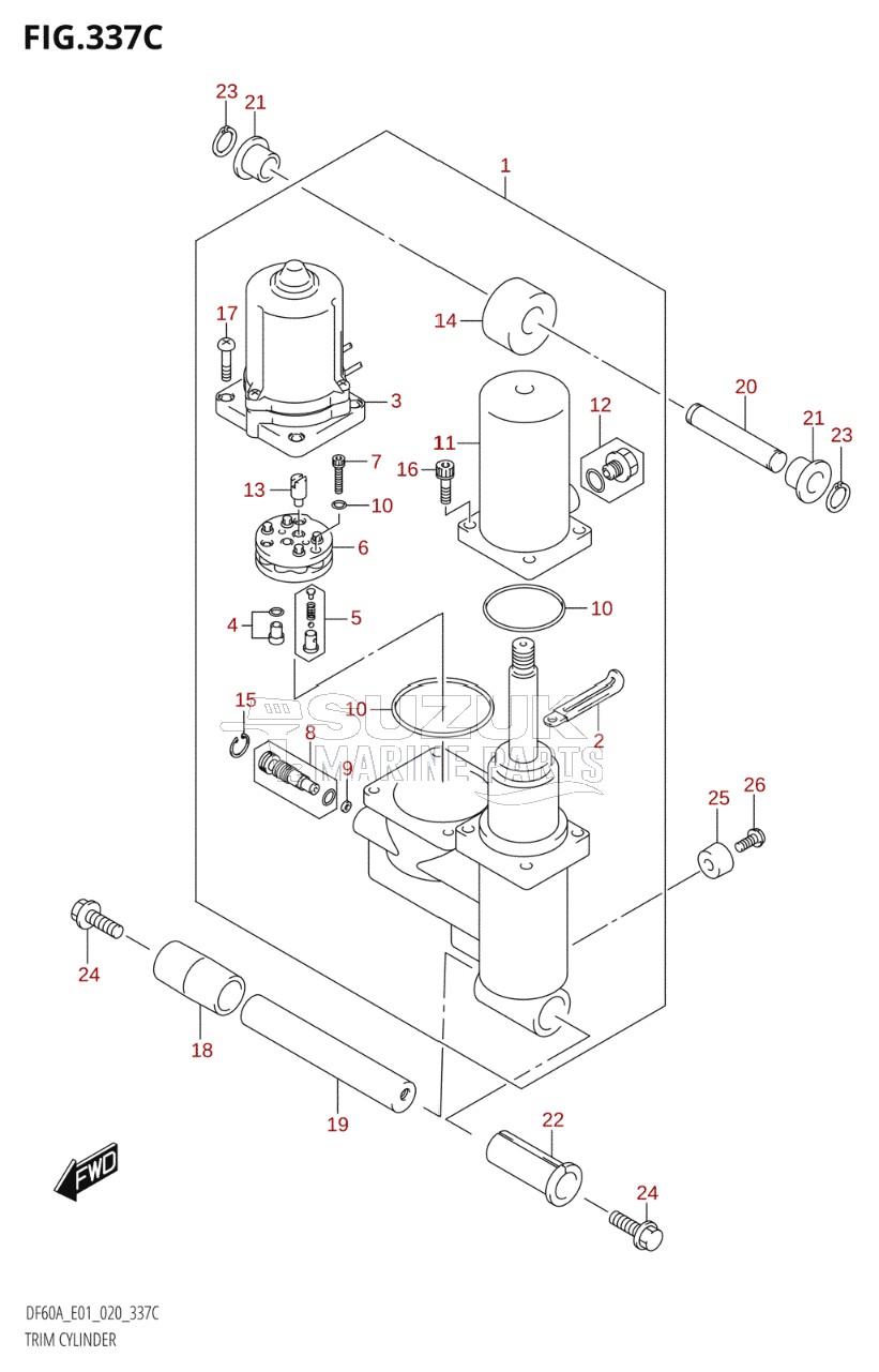 TRIM CYLINDER (DF50AVTH,DF60AVT,DF60AVTH,DF40ASVT)