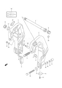 Outboard DF 25 drawing Clamp Bracket