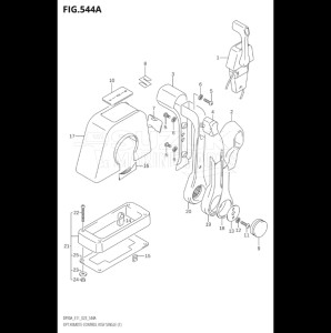 10004F-240001 (2022) 100hp E01 E40-Gen. Export 1 - Costa Rica (DF100BT  DF140Z) DF100B drawing OPT:REMOTE CONTROL ASSY SINGLE (1) (SEE NOTE)