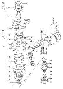 DT55 From 05501-231001 ()  1992 drawing CRANKSHAFT