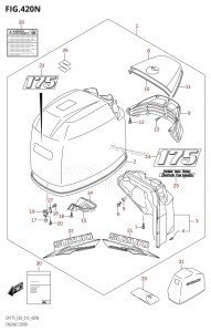 DF150 From 15002F-510001 (E03)  2015 drawing ENGINE COVER (DF175Z:E03)