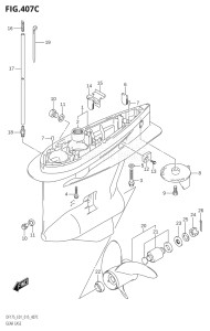 17502Z-510001 (2005) 175hp E01 E40-Gen. Export 1 - Costa Rica (DF175Z) DF175Z drawing GEAR CASE (DF150TG:E01)