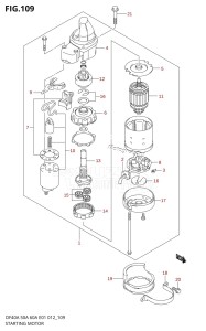 DF40A From 04004F-210001 (E34-Italy)  2012 drawing STARTING MOTOR