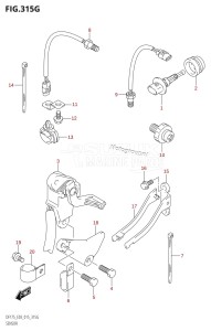 DF150Z From 15002Z-510001 (E03)  2015 drawing SENSOR (DF175Z:E03)